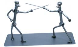 Custom Fencing Figurine Nuts & Bolts Metal Sculpture, Personalized Welded Art, Holliday Funny Coach Gift, Recycled Art - thumbnail 1