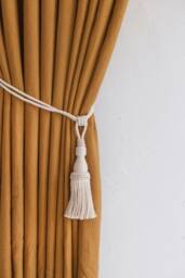 Curtain Tie Back, Tassel Tiebacks, Luxurious Ivory Tie-Back With Tassels, Boho Style Tieback, Cream Holdbacks Macrame