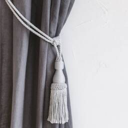 Curtain Tie Back, Tassel Tiebacks, Luxurious Ivory Tie-Back With Tassels, Boho Style Tieback, Cream Holdbacks Macrame - thumbnail 4