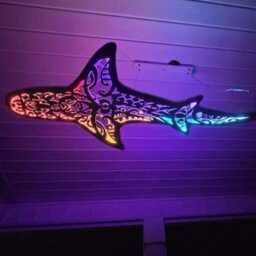 Handcrafted Shark Led Ceiling Light - 50 - thumbnail 3