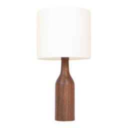Hand-Turned Walnut Table Lamp - thumbnail 2