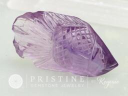 Amethyst Carving 76.86Cts Fish February Birthstone - thumbnail 2