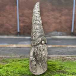 Nordic Gnome Sculpture Concrete Folk Figurine Scandinavian Statue Stone Ornament Outdoor Garden Decor Handmade Lover Gift - thumbnail 3