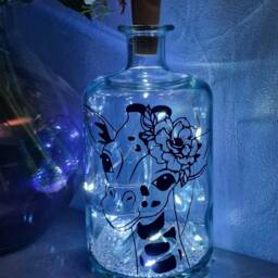 Led Giraffe Bottle Lamp, Unique Gift For Animal Lover - thumbnail 3