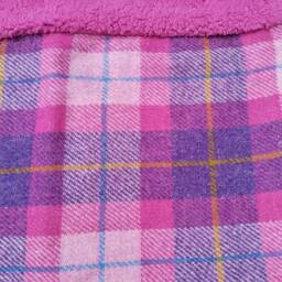 Pink & Purple Harris Tweed Baby Pram Blanket Handmade in Scotland - thumbnail 3
