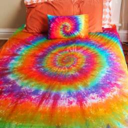 Rainbow Tie Dye Bedding Set - Ultra Soft Cotton Sheets - thumbnail 2