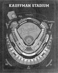 Kauffman Stadium Blueprint Art Print Kansas City Royals Seating Chart - thumbnail 3