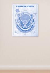 Kauffman Stadium Blueprint Art Print Kansas City Royals Seating Chart - thumbnail 1