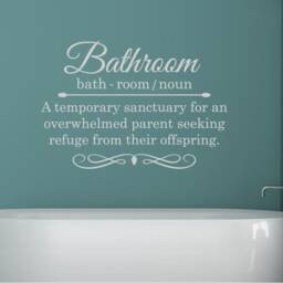 Bathroom Wall Decor, Decal, Sticker, Decal For Bathroom, Art - thumbnail 3