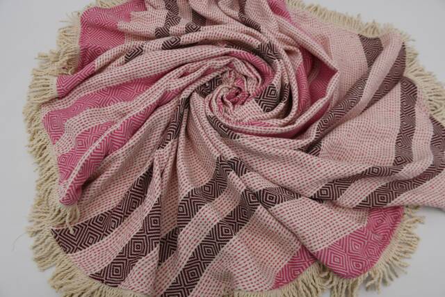 "Round Towel, Turkish Towel, Round Beach Towel, Picnic Towel, 60""x60" - image 1