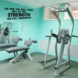 Gym Motivation Wall Decal Fitness Quote Vinyl Sticker - thumbnail 3