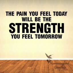 Gym Motivation Wall Decal Fitness Quote Vinyl Sticker - thumbnail 2