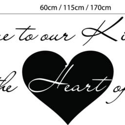 Kitchen Wall Decal Welcome To Our The Heart Of The Home Sticker - thumbnail 2