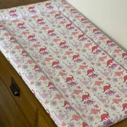 Pink Dinosaurs Baby Changing Mat, Dinosaur Baby Changing Mat, Girly Mat - thumbnail 4