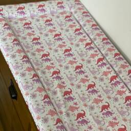 Pink Dinosaurs Baby Changing Mat, Dinosaur Baby Changing Mat, Girly Mat - thumbnail 3