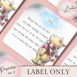 Personalised Memorial Candle, Sympathy Candle Gift, Bereavement Miss You Christmas, Winnie The Pooh Thinking Of Condolence - thumbnail 2