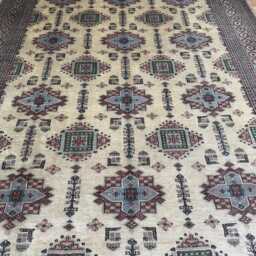 8x12 Beige Color Bokhara Rug - 2.50x3.65 Kids Room Luxury Area Turkish Fine Quality Afghan - thumbnail 3
