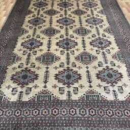 8x12 Beige Color Bokhara Rug - 2.50x3.65 Kids Room Luxury Area Turkish Fine Quality Afghan - thumbnail 2