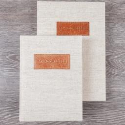 Linen Address Book A5 & A6.5 Size Contacts - thumbnail 2