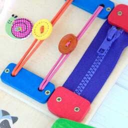 Personalized Busy Board For Toddlers With Led Lights Sensory Board Baby Activity Toddler Wooden Toy Montessori Latch - thumbnail 4