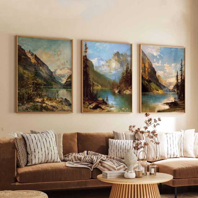 Set Of 3 Banff Canada Posters, Travel Posters Set, Prints, Canadian Wall Art, National Park Decor, Mountain Print - image 1