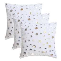 "White Circle & Dots Mirror Work Pillow Sham, 24""x24""/26""x26" - thumbnail 4