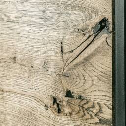 Rustic Oak Tv Table - Industrial Media Unit Handmade Wood Furniture - thumbnail 4