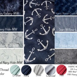 Personalized Nautical Minky Blanket Anchor Baby Blanket Nautical Boy Shower Under The Sea Theme - thumbnail 2