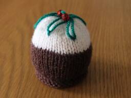Hand Knitted Christmas Pudding, Terry's Chocolate Orange Cover, Knitted Pudding Cover, Christmas Table Decoration