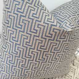 Luxury Designer Navy Blue Geometric Cushions Handcrafted Quality - Ideal For Sofa Sofabed Bed Decor & Scatter Cushion Style No. 85 - thumbnail 3