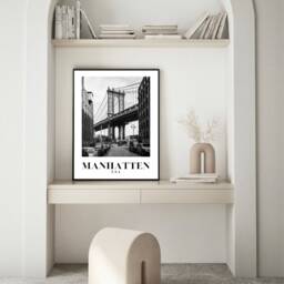 Manhattan Poster, Bridge Print, Travel Home Decor, Gift, Gallery Wall Prints, Unframed Prints - thumbnail 2