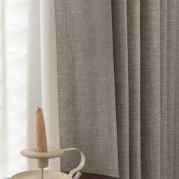 Donovan 100% Blackout Curtain, 9 Colors, Faux Linen Curtain For Bedroom Living Room, Thermal Room Darkening 1Pc - thumbnail 3