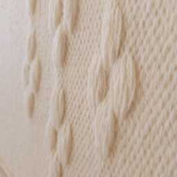 Framed Wool Tapestry - Handwoven Boho Wall Art Japandi Decor Viii Square - thumbnail 3