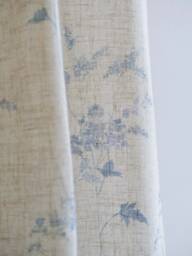 Bluma Print Linen Curtain, Floral Drape, Semi Blackout Custom Curtain For Livingroom, Extra Long 1Pc - thumbnail 1