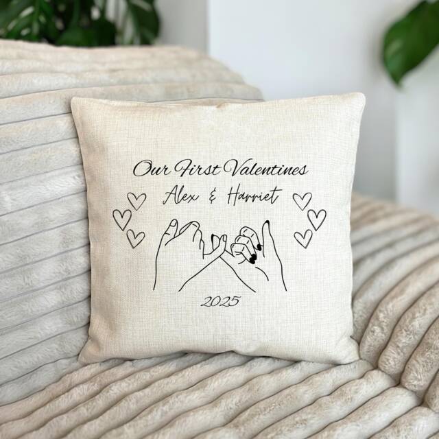 Personalised Cushion - Personalized Pillow Valentine Love Cushion Couples First Valentines Special Gift New Couple - image 1