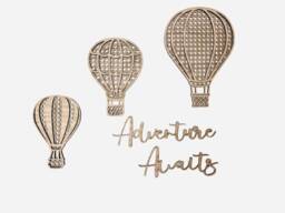 Hot Air Ballon Wall Art - Nursery Bedroom Wall - thumbnail 1