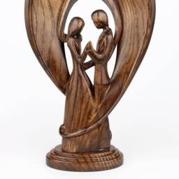 Carved Wood Family Angel Tabletop Guardian Sign - thumbnail 3