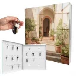 Rustic Garden Key Cabinet For Home, Creamy Box Wall, Architecture, Lovers Of Nature & Peace - thumbnail 2