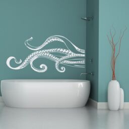 Octopus Tentacles Wall Decal Nautical Bathroom Vinyl Sticker #225 - thumbnail 1