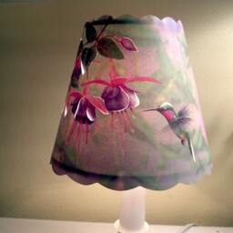 New 3x5x4.5 Cut Hummingbird Lampshade 100% Recycled Material Candelabra Clip Top - thumbnail 3