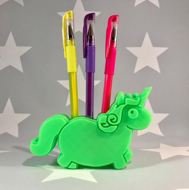3D Printed Unicorn Pen Pot Fun Desk Organizer - image 1