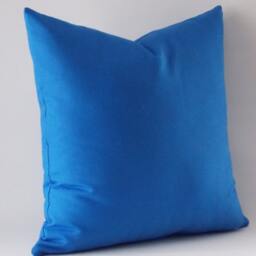 Blue Cotton Canvas Throw Pillow Cover 18x18 Accent - thumbnail 2