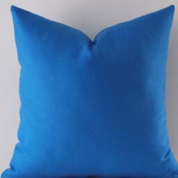 Blue Cotton Canvas Throw Pillow Cover 18x18 Accent - thumbnail 4