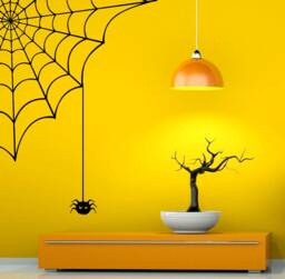Spider Web Wall Vinyl Decal Cobweb Sticker Art Modern Design Murals Interior - 3Spw - thumbnail 1