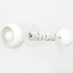 White Howlite & Brass Bohemian Double Sconce Light Vanity Fixture Bathroom Wall Lights Kitchen Foyer - thumbnail 2