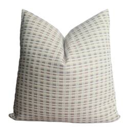 Handwoven Esan Pillow Cover, Earth Tone Neutral Minimalist Design - thumbnail 2