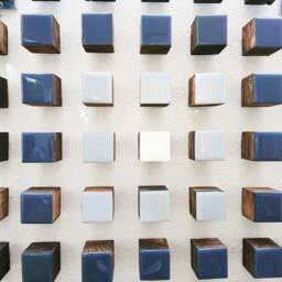 Geometric Wood Cube Wall Art Modern 3D Mosaic Decor - thumbnail 2