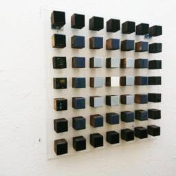 Geometric Wood Cube Wall Art Modern 3D Mosaic Decor - thumbnail 3