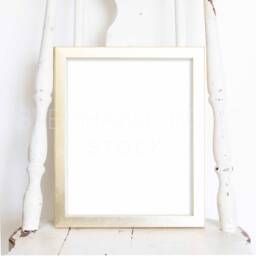 Gold Frame Mockup 8x10 - Available in Psd, Jpeg, & Png Stock Photo Rustic Farmhouse Style - thumbnail 2
