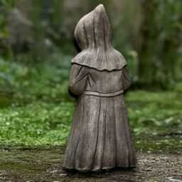 Large Monk Sculpture Concrete With Sword Statue Cement Warrior Figurine Handmade Gothic Decoration Monk Lover Gift Yard Art - thumbnail 4